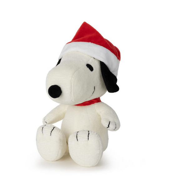 Snoopy Sitting with Christmas Hat
