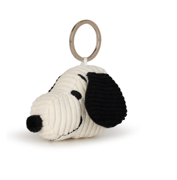 Snoopy Head Corduroy Cream keychain