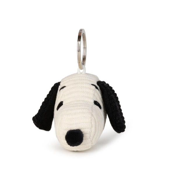 Snoopy Head Corduroy Cream keychain