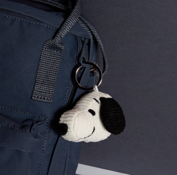 Snoopy Head Corduroy Cream keychain