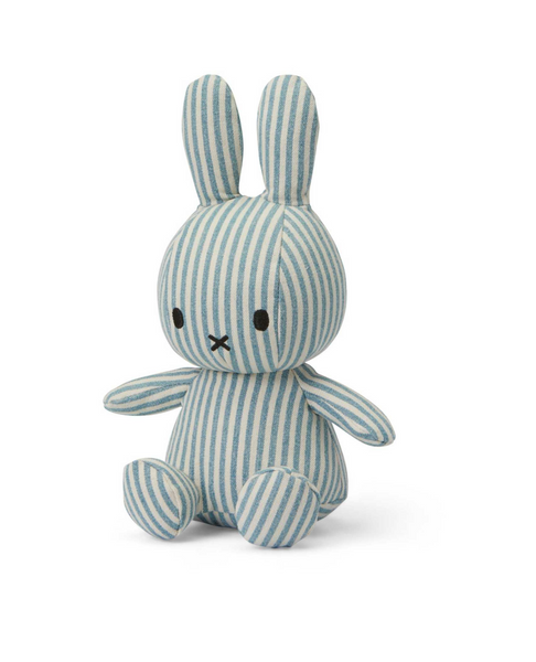 Miffy Sitting Denim soft toy, stripe (23 cm)