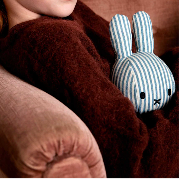Miffy Sitting Denim soft toy, stripe (23 cm)