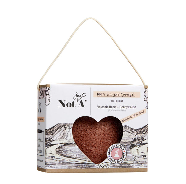 Volcanic Clay Heart  - Konjac Face Sponge