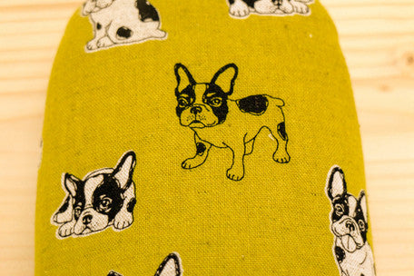 Soft Pipe Slipper Babouche Shoes French Bulldog Yellow