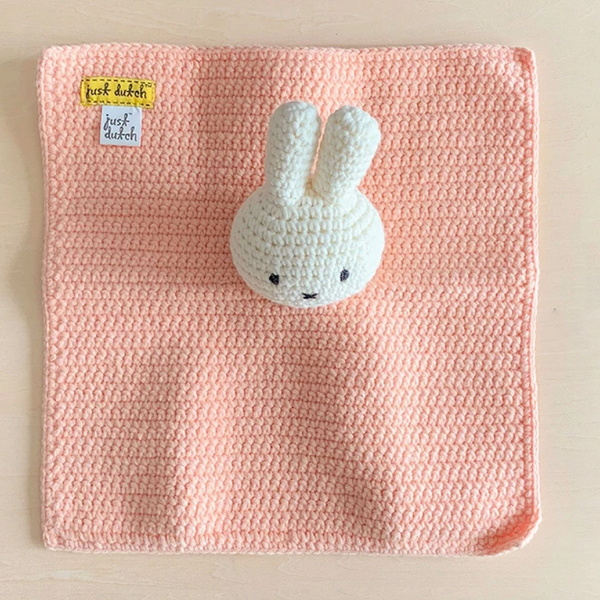 Miffy handmade wipe, pastel pink and blue