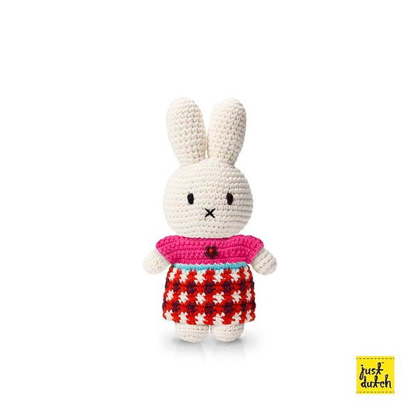 miffy handmade and her plaid dress (65th anniversary special edition)