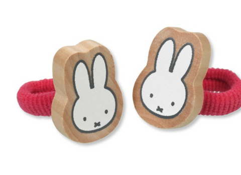 Miffy hairelastic pink Miffy 米飛兒木制彈性髮圈